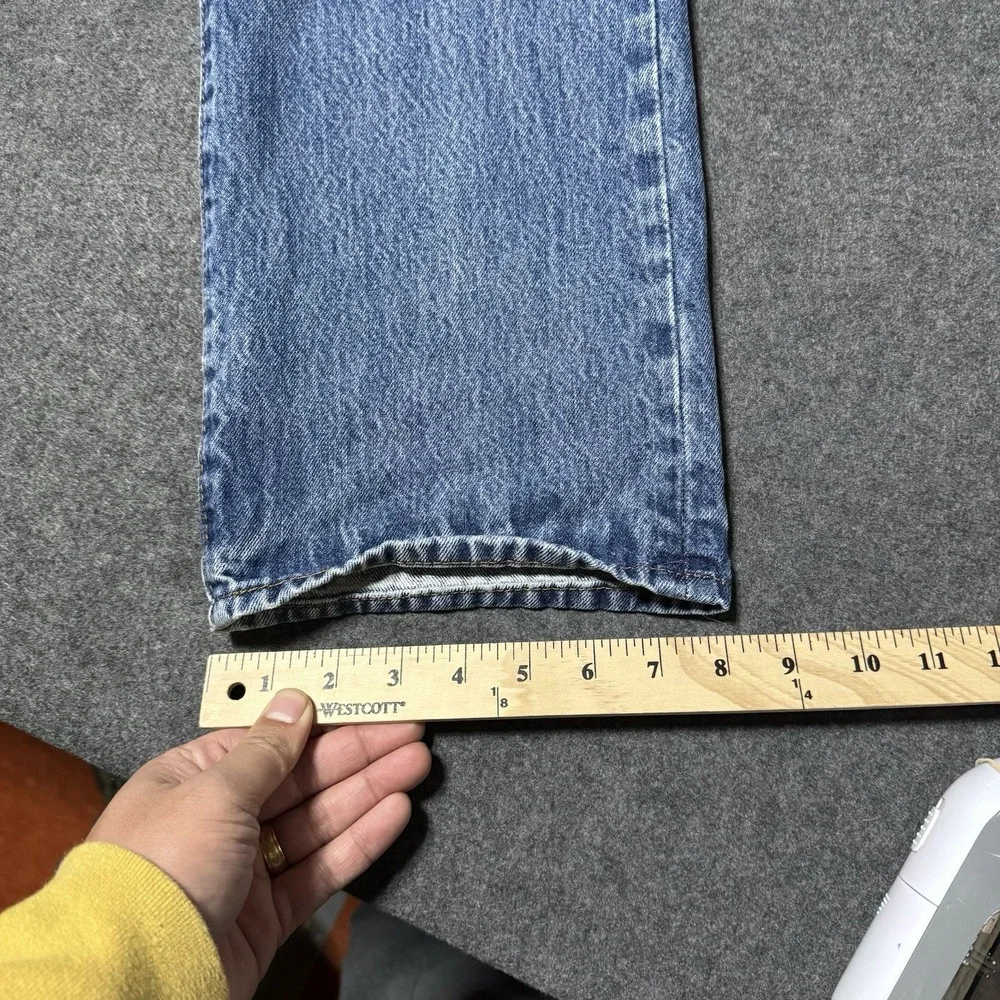 Levi's 501 Mens Jeans 36x32 (34x30) Light Wash Button‎ Fly Straight Leg Denim